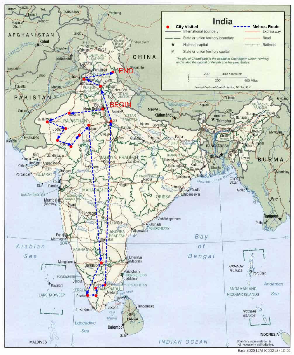 Mehras Indian Route