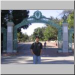 In front of Sather Gate