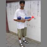 Puneet's water gun, not the best model, alas