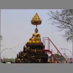 Buddha idol on a raised platform