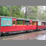 Billy pulls these quaint open coaches