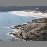 Surf crashing on the rocks at Squeaky Beach
