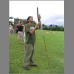 Puneet's having problems just getting the spear onto the thrower