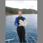 Daria with her marine-life ID card