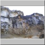 Cool eroded rocks that lined the beach trail