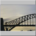 People climbing the Harbor Bridge