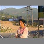 Meena posing with a nice backdrop