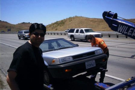 Puneet with broken Corolla