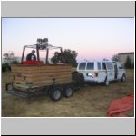 van and balloon gondola