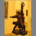 A very famous sculpture from Soviet times