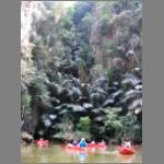 Arriving into a tropical lagoon; notice the jurassic-park ferns!