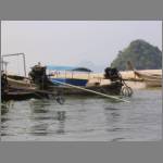 The tails of longtail boats