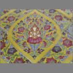 Walls of the temple are covered with mozaic designs like this one