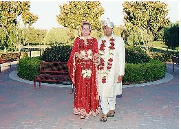 Puneet and Daria in Indian wedding outfits